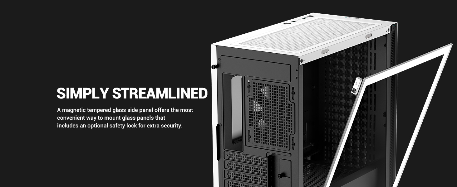 DeepCool CH370 White Gaming Computer Caser